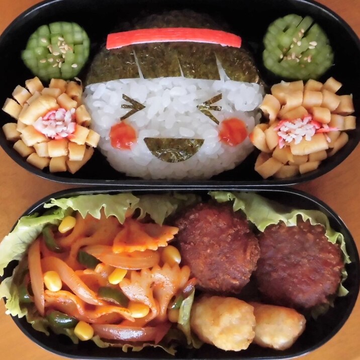 こどものお弁当★二色ポンポン玉子